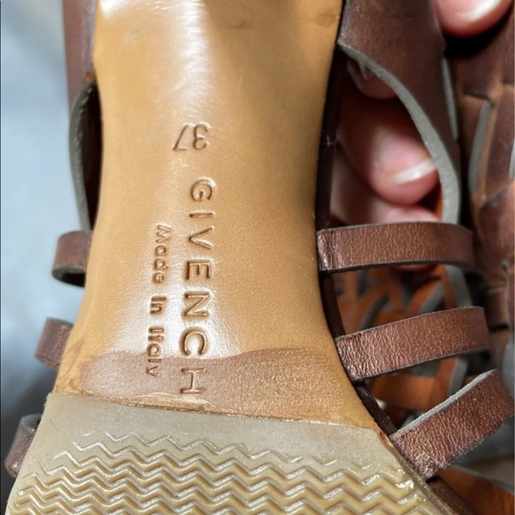 GIVENCHY Brown Leather Sandals size 7 - Picture 8 of 10